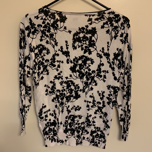 H&M black and white lightweight cardigan, size M - Picture 3 of 3